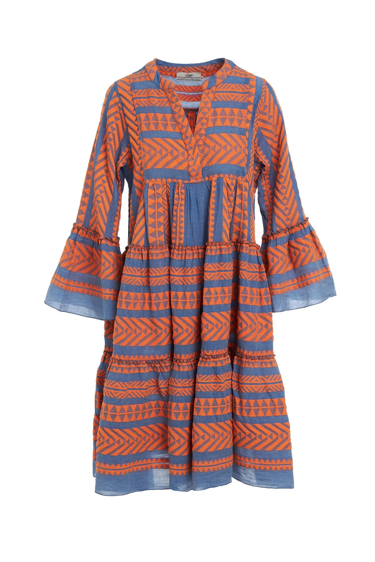 Ella Midi - Orange/Blue