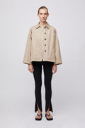 Cropped Trench Coat - Travertine
