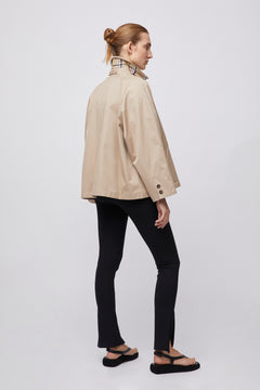 Cropped Trench Coat - Travertine