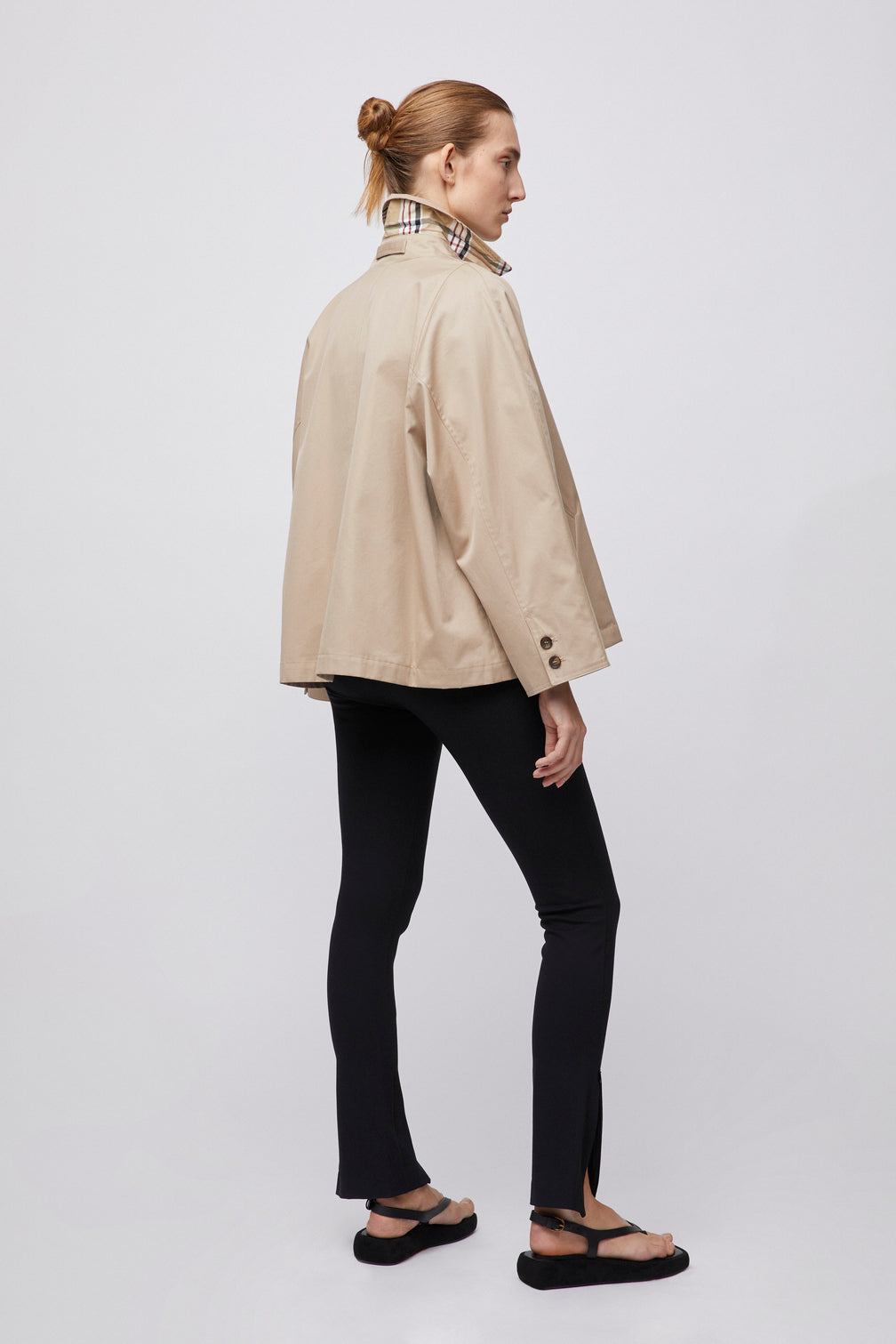 Cropped Trench Coat - Travertine
