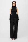 Velour Opera Gloves - Jet Black