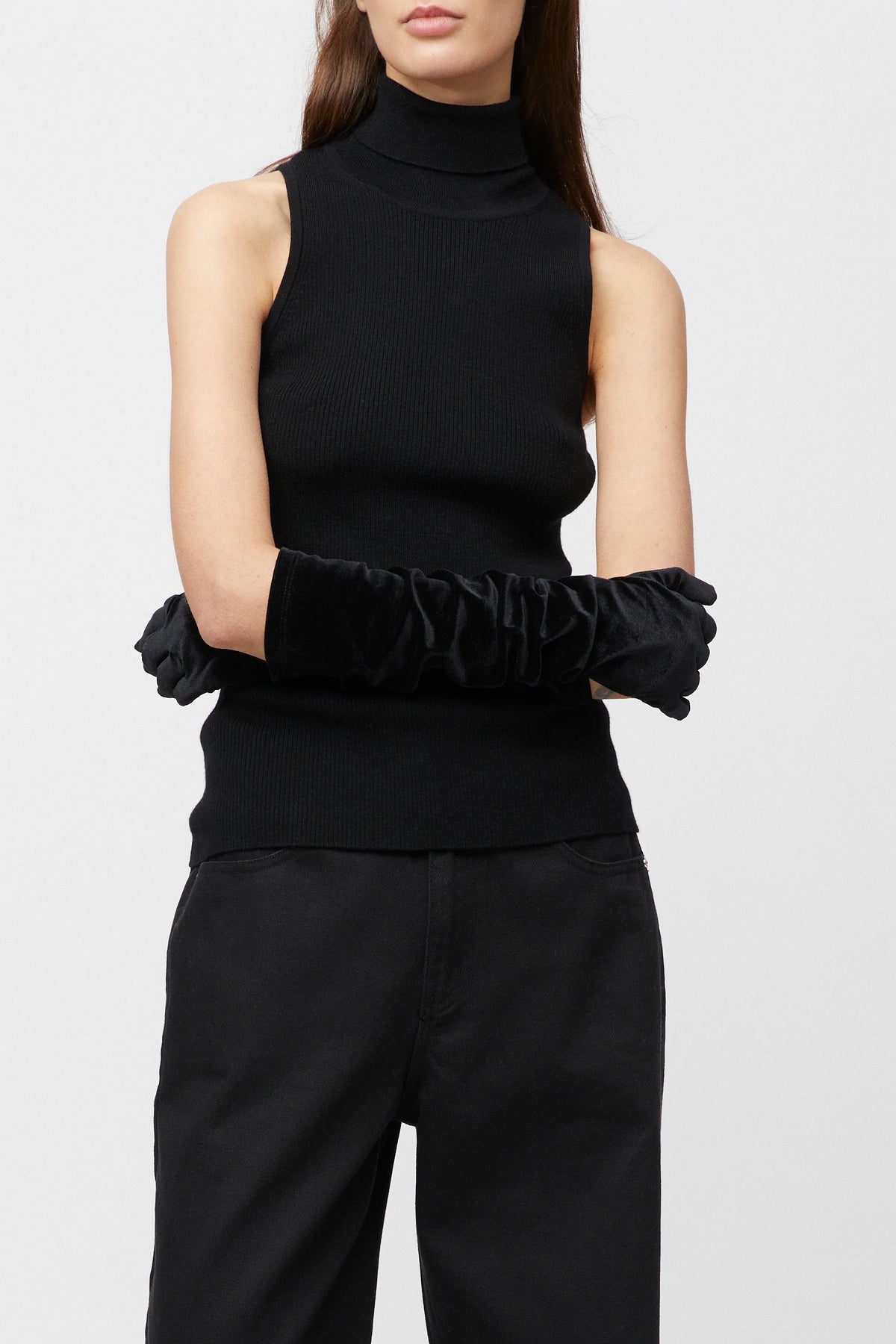 Spark Turtleneck Top - Jet Black