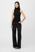 Spark Turtleneck Top - Jet Black