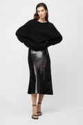 Mountain Oversized Furry Jumper - Jet Black