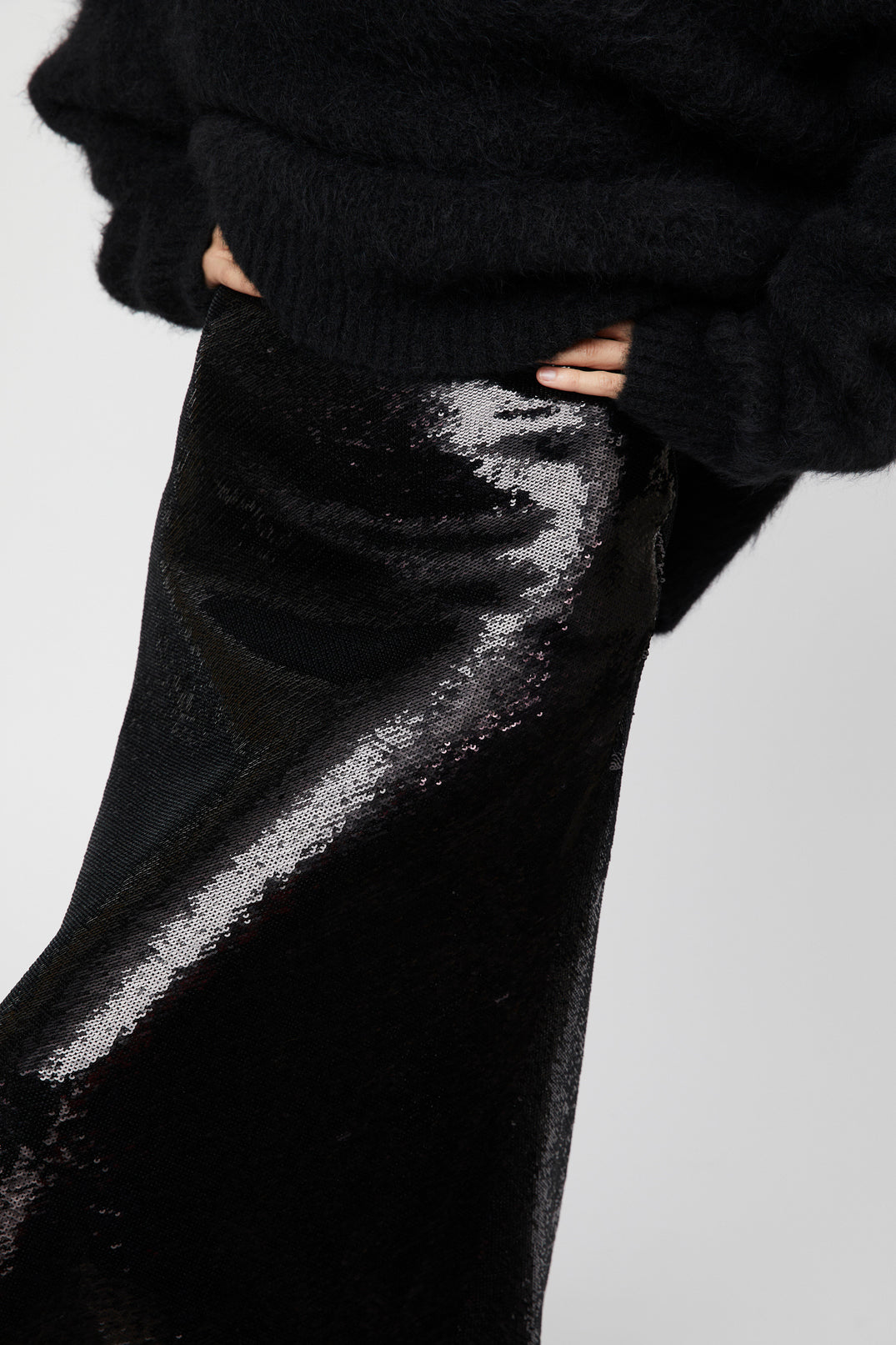 Mountain Oversized Furry Jumper - Jet Black