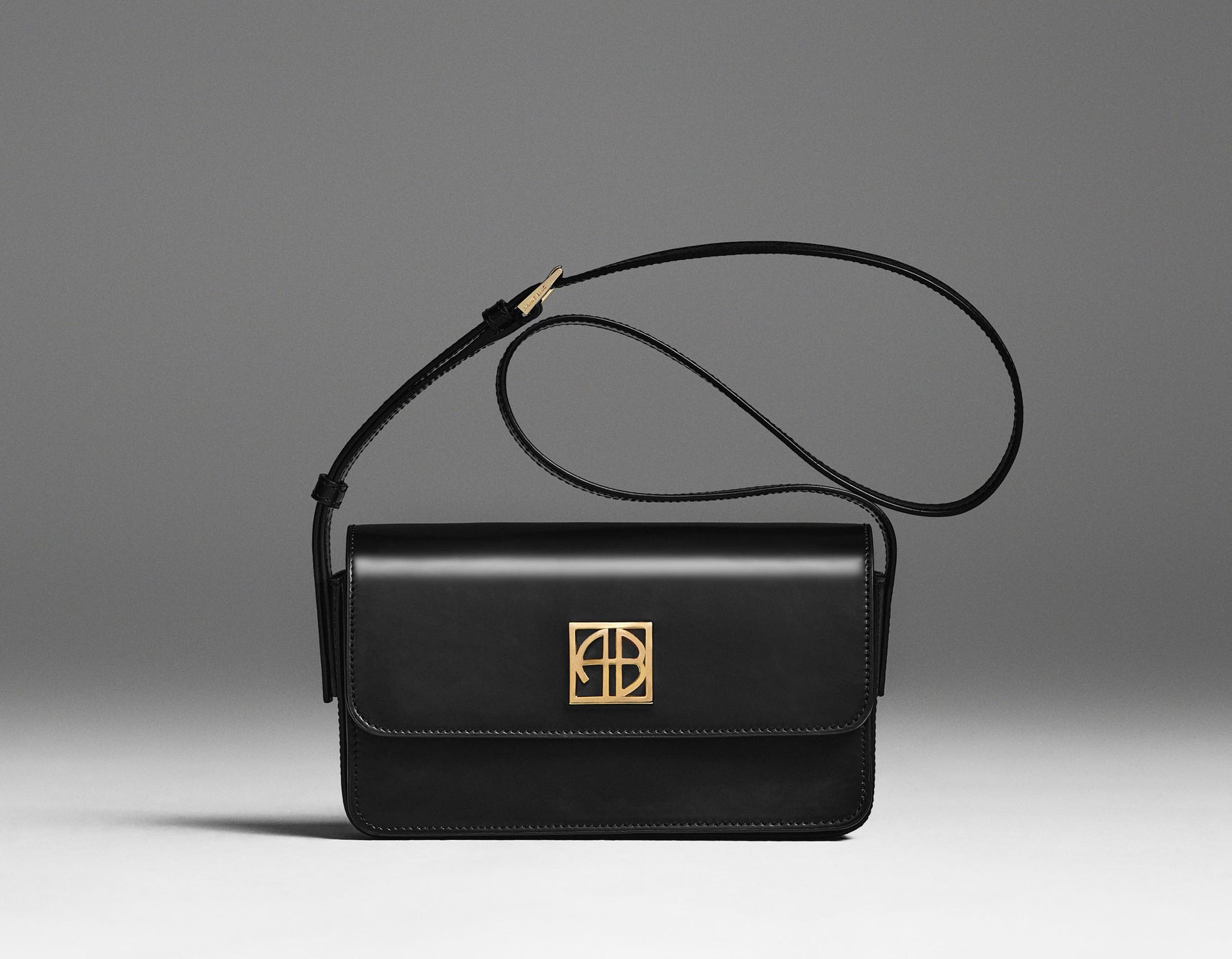 Elly Crossbody Bag - High-Shine Black