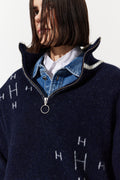 Zip Sweater - Navy