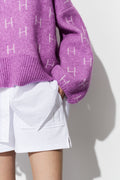 Fam Sweater Short - Radiant Orchid