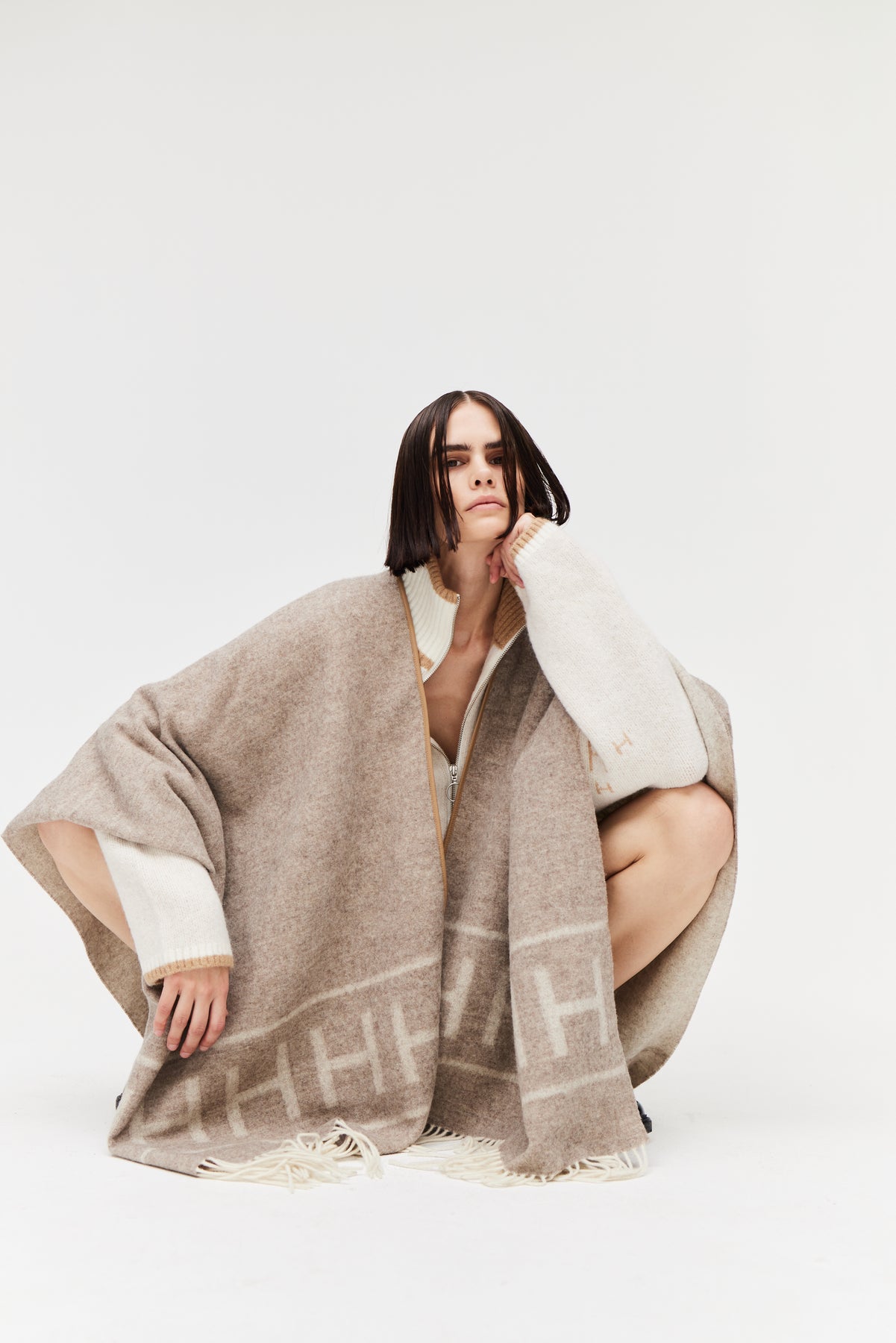 Shawl - Beige melange
