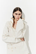 Zip Sweater - White