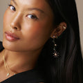 Emerald Mini Micro Pave Hoops - Pale Gold