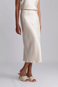 Bar Silk Skirt - Sand
