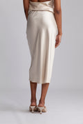 Bar Silk Skirt - Sand