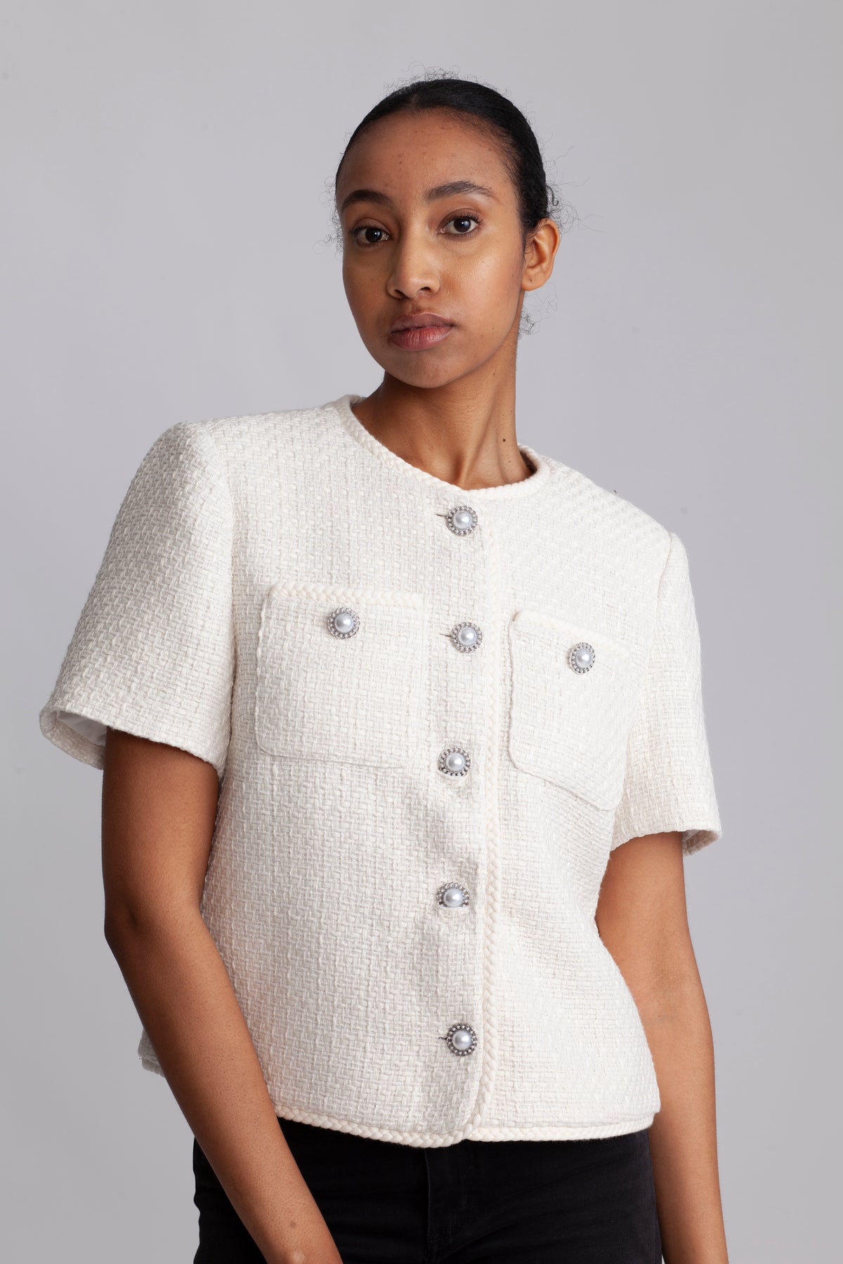 Leena Boucle Jacket - Off White