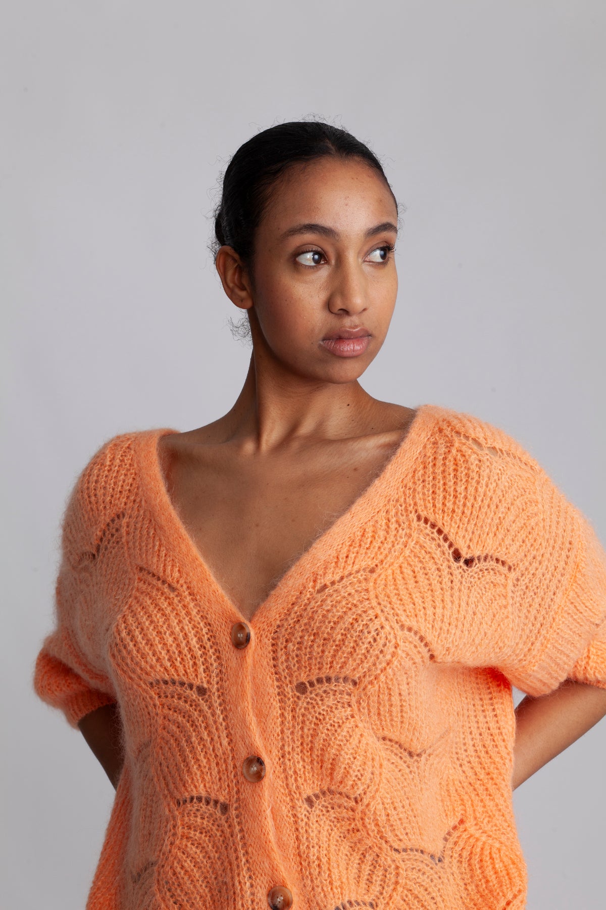 Shade Knit Cardigan - Dusty Apricot