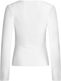 Pino Rib Triangle Neck - Vit