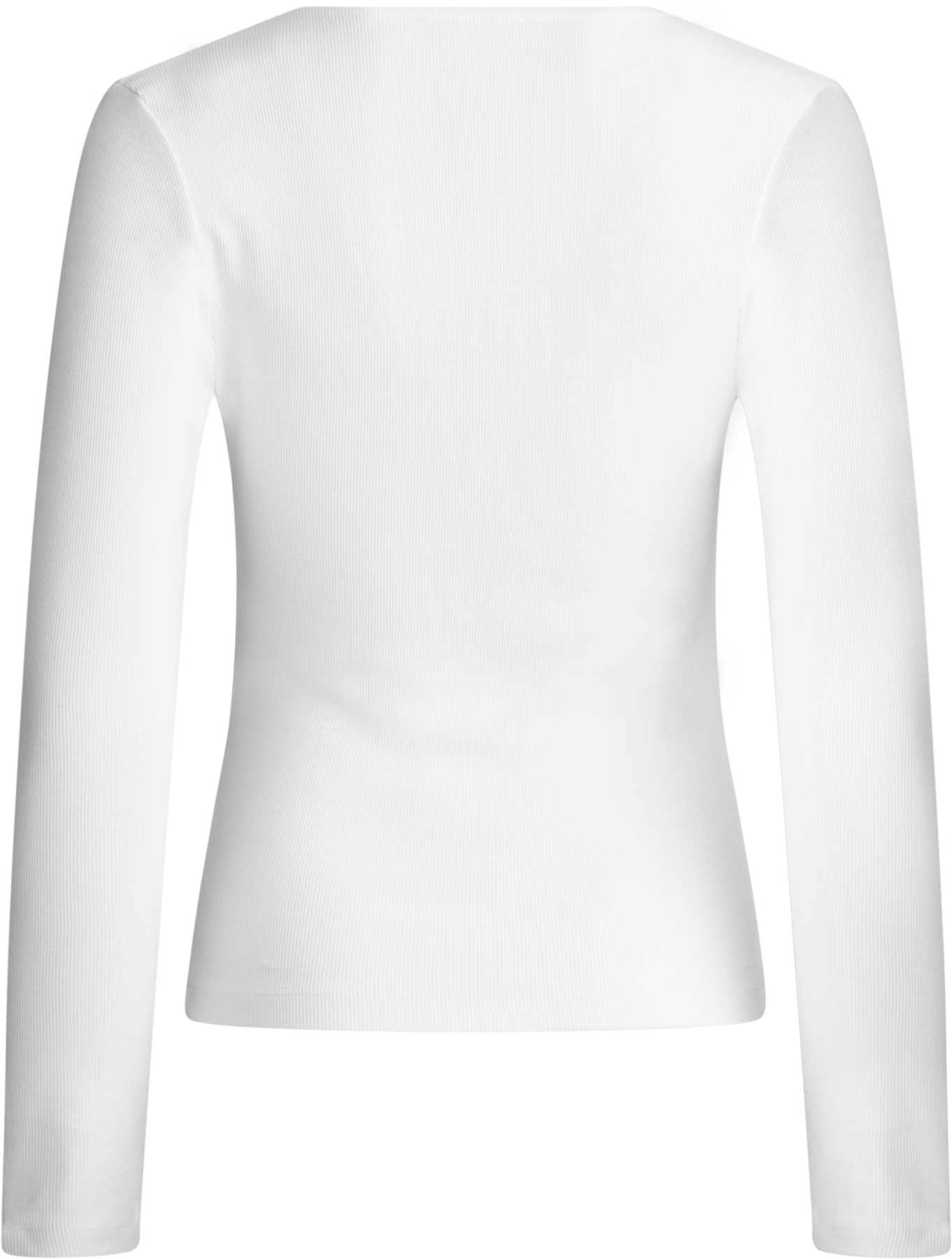 Pino Rib Triangle Neck - Vit