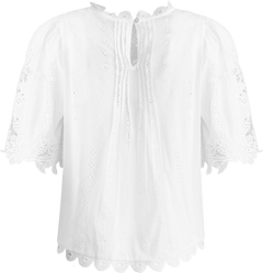 Marcella Lace S/Slv Top - White