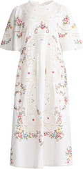 Edwina Embroidery S/Slv Dress - White