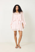 Margo Chiffon Cape Dress - Light Pink