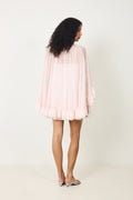Margo Chiffon Cape Dress - Light Pink