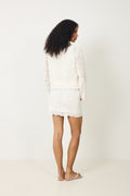 Luna Lace Minikjol - Creme