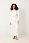 Billie Maxi Satin Dress - Creme
