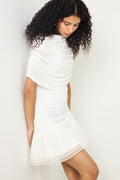 Elara Mesh Mini Dress - Off White
