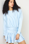Cordelia Satin Mini Dress - Ljusblå
