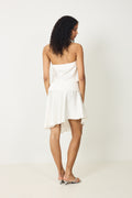 Ivy Satin Halterneck Topp - Creme