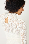 Olivia Lace Maxiklänning - Creme