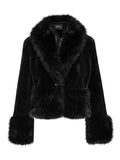 Adina Fake Fur Jacket - Black