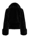 Adina Fake Fur Jacket - Black