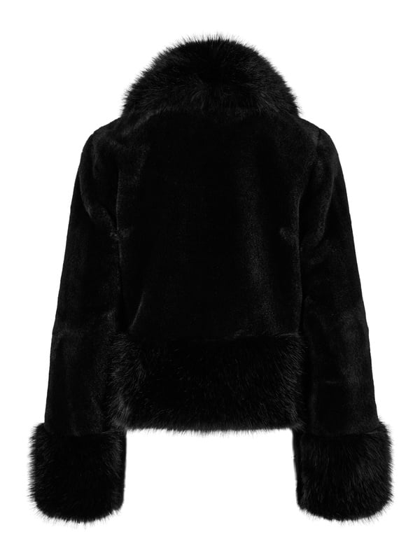 Adina Fake Fur Jacket - Black