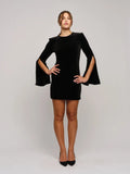 Nova Velour Dress - Black