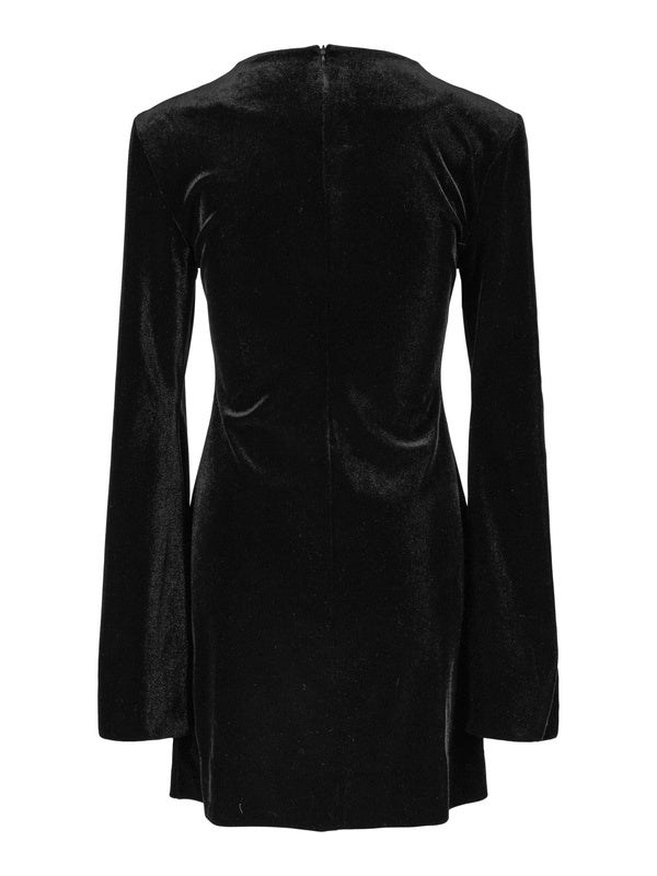 Nova Velour Dress - Black
