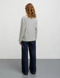 Soft Single Silke Tee LS - Vanilla Ice/Parisian Night