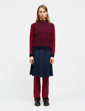 Cashmere Blend Ingrid Knit - Deep Well/Goji Berry