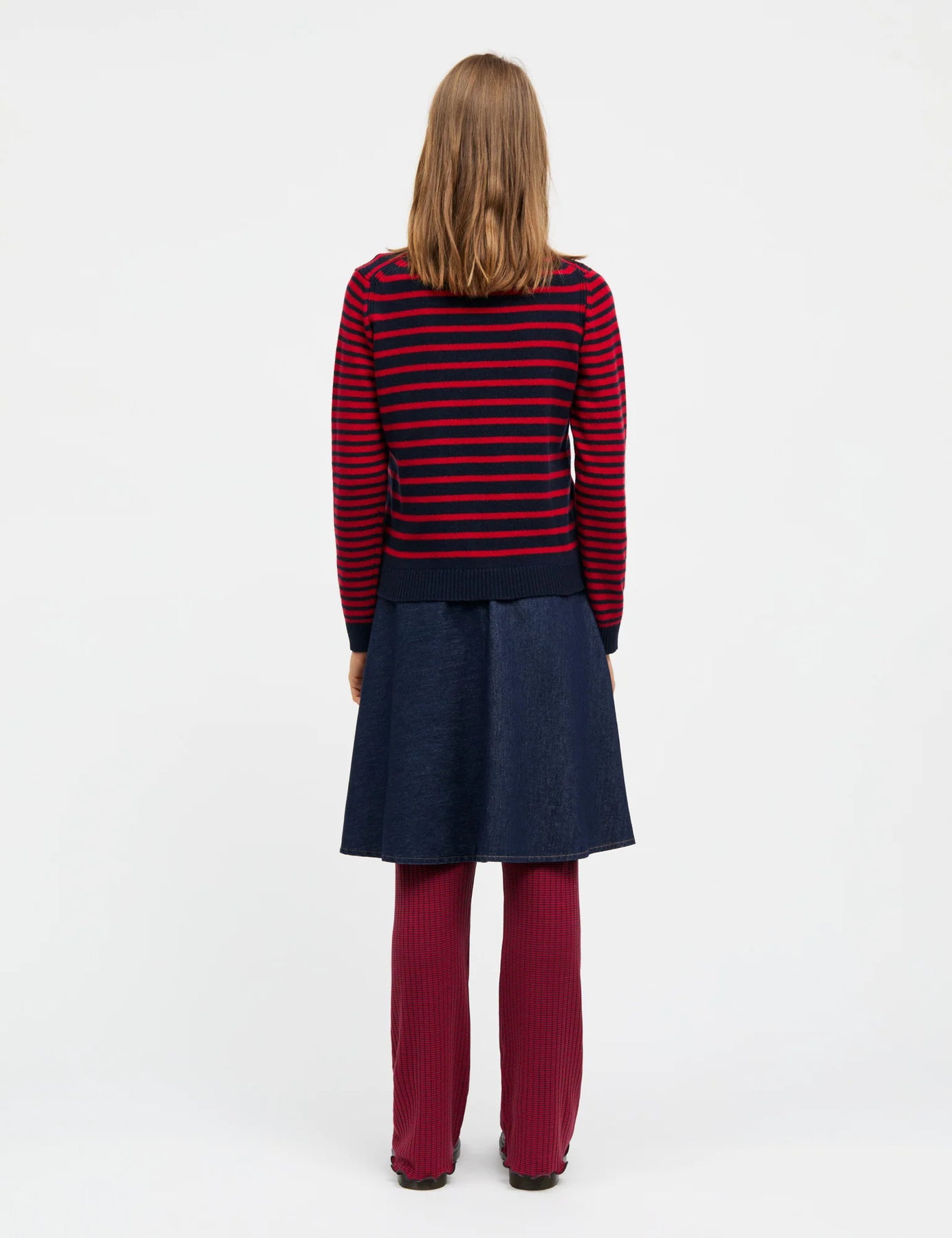 Cashmere Blend Ingrid Knit - Deep Well/Goji Berry
