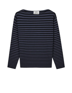 Soft Single Silke Tee Ls - Parisian Night/Black