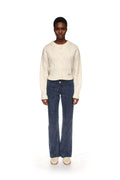 Chunky Cable Cardigan - Ecru