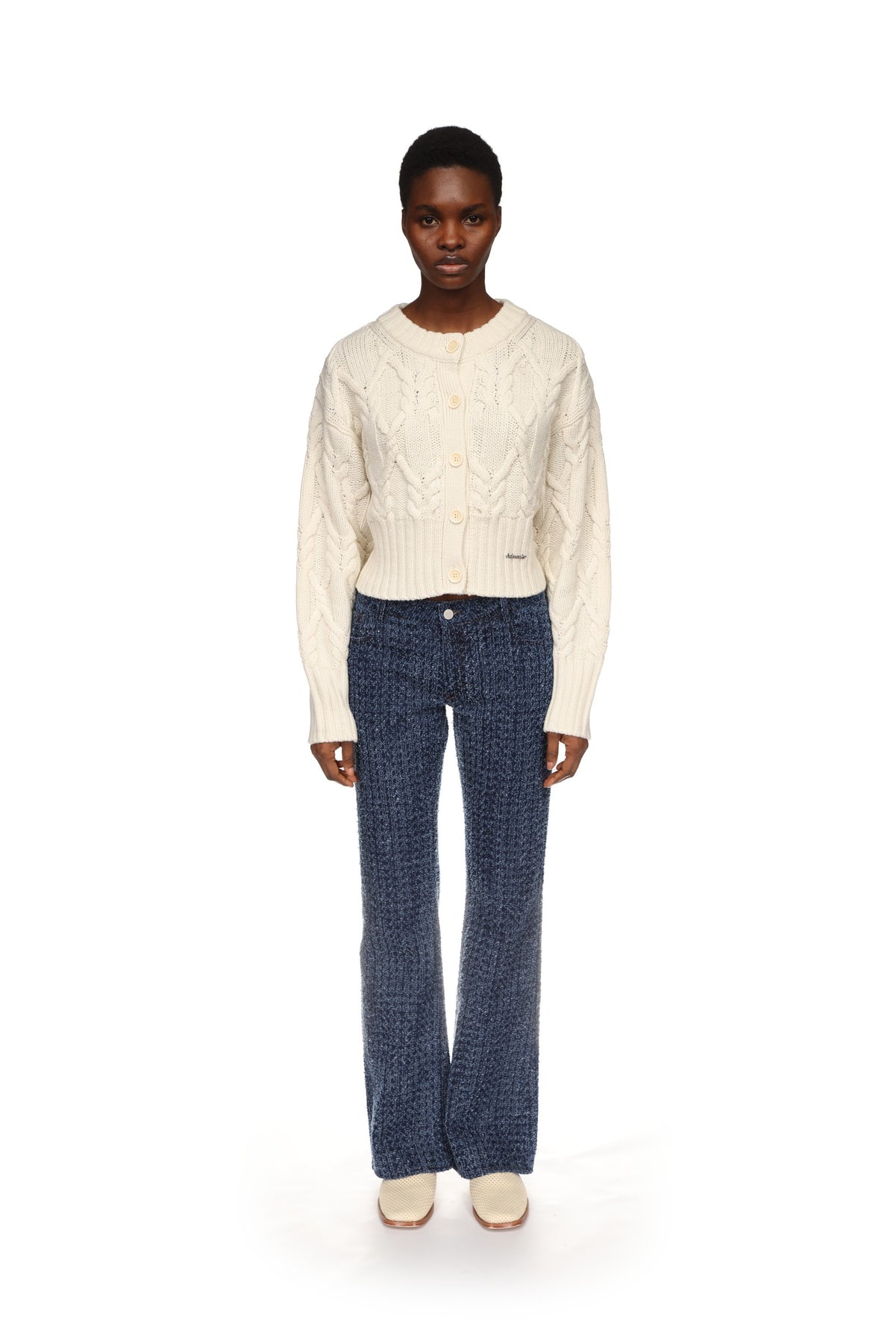 Chunky Cable Cardigan - Ecru