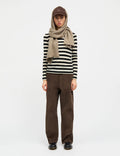 Fine Wool Sharon Knit - Svart/Benvit
