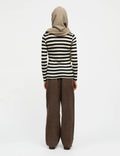 Fine Wool Sharon Knit - Svart/Benvit