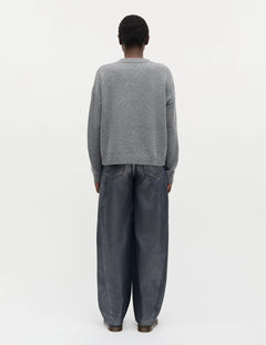 Yota Knit Tilona Sweater - Mid Grey Melange/Parisian Nigh