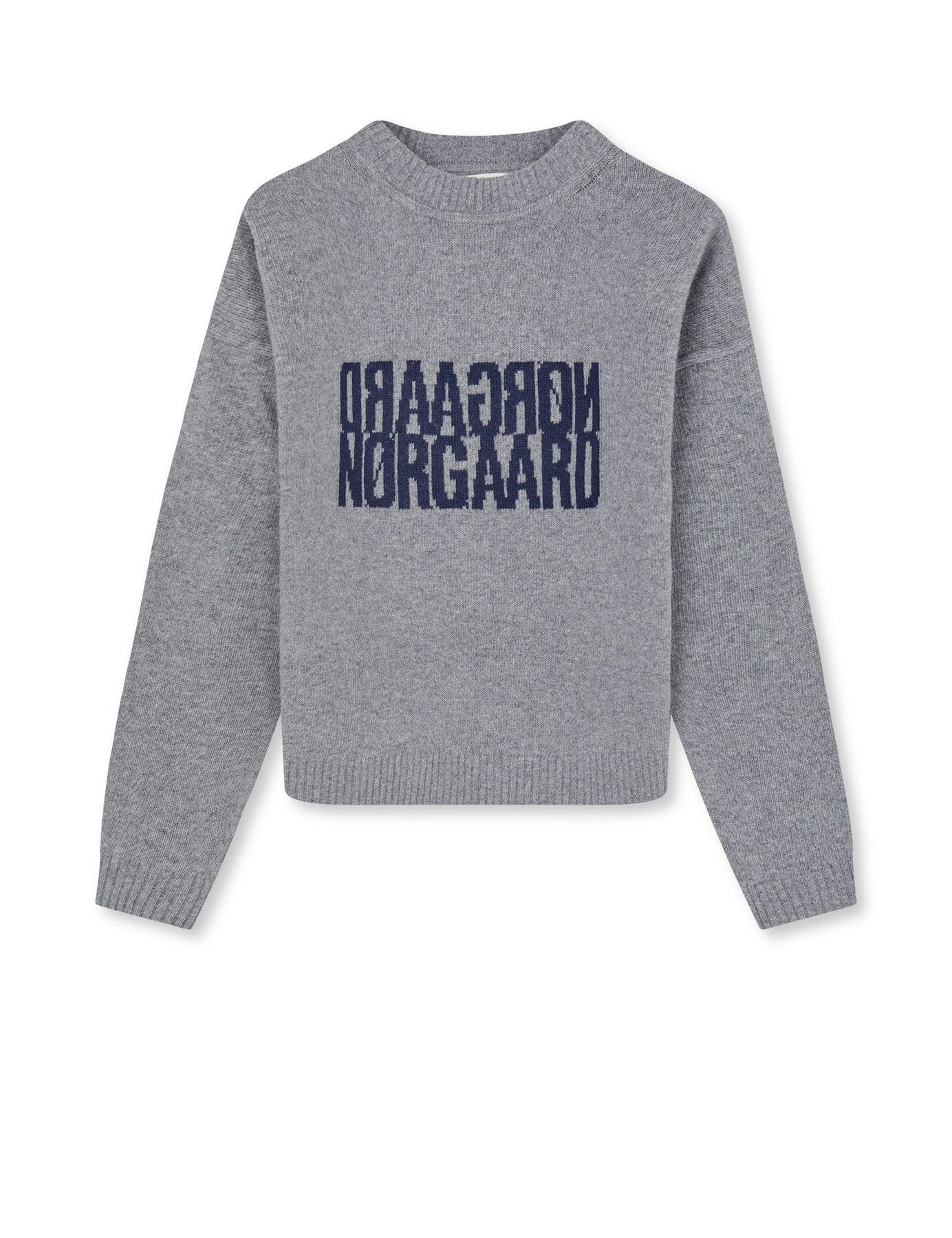 Yota Knit Tilona Sweater - Mid Grey Melange/Parisian Night
