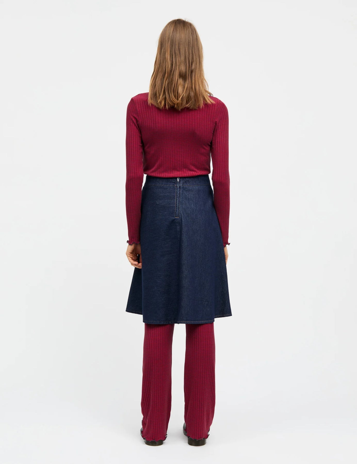 Cosy Denim Stelly Skirt - Dark Indigo