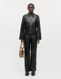 Smooth Leather Rachel Jacket - Svart