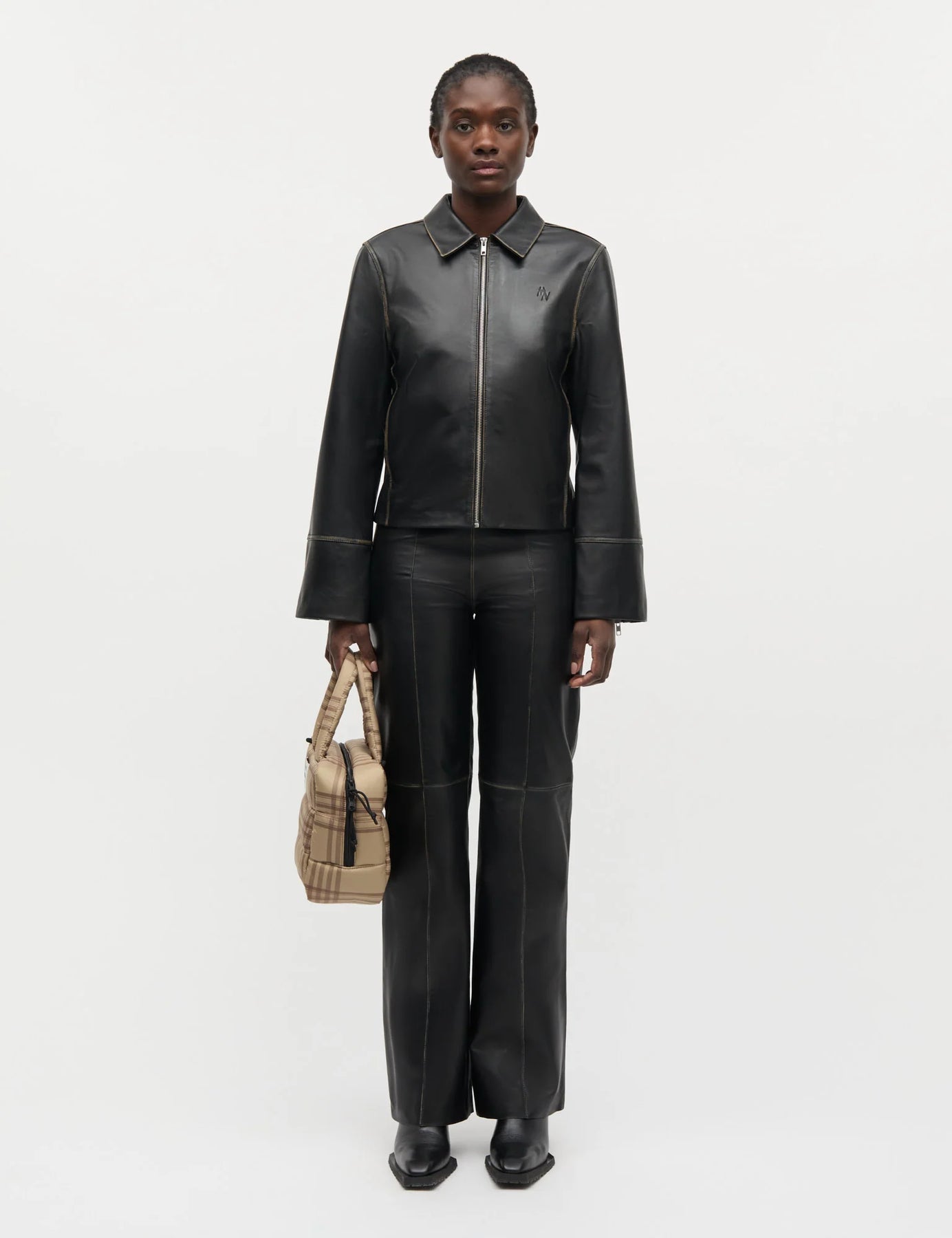 Smooth Leather Rachel Jacket - Svart