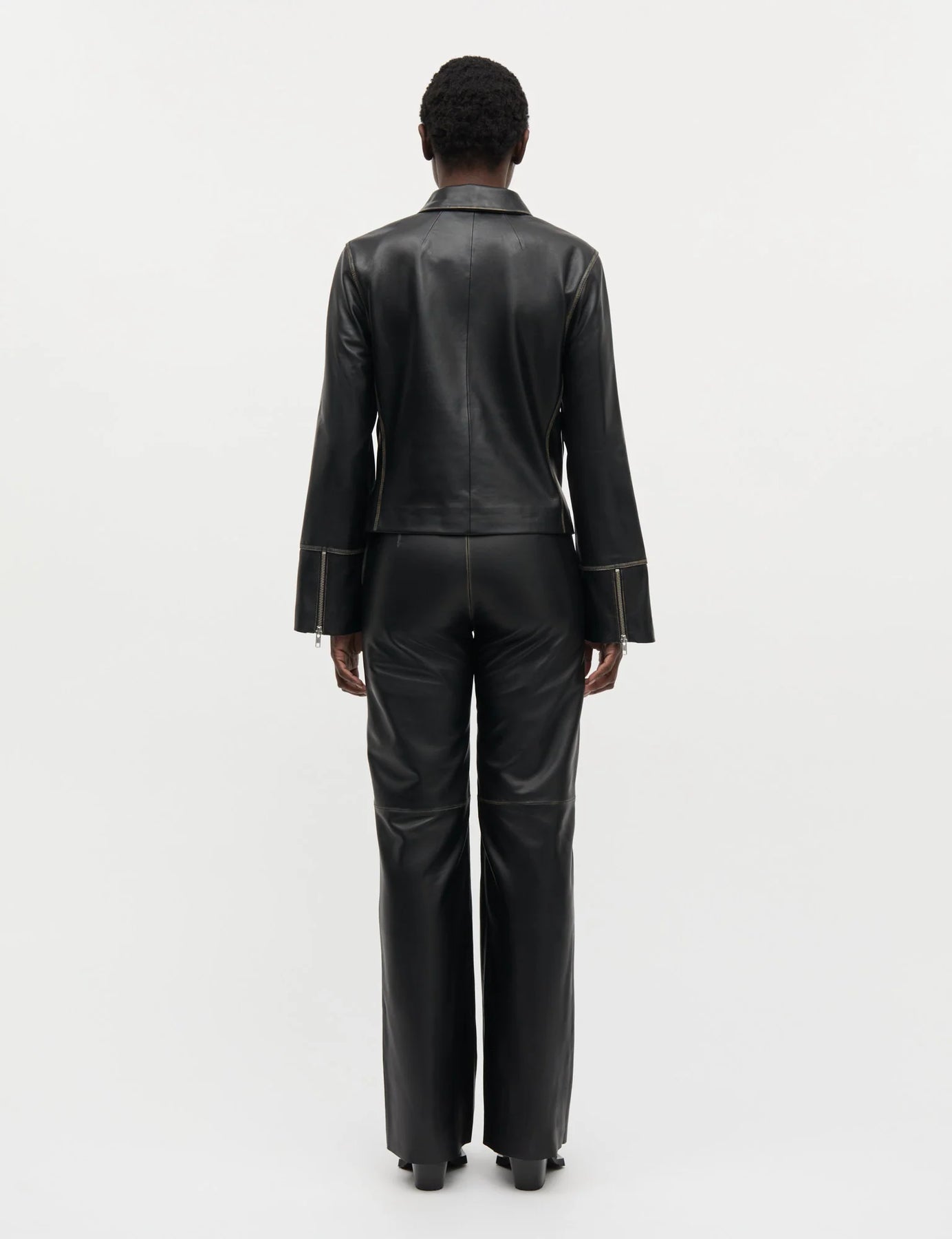 Smooth Leather Rachel Jacket - Svart